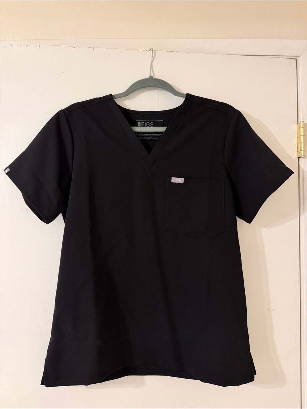 Figs One Pocket Catarina Top in Black